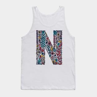 Tropical Letter N Tank Top